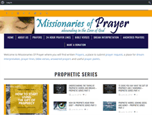 Tablet Screenshot of missionariesofprayer.org